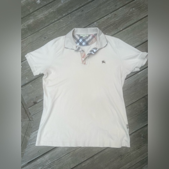 BURBERRY BRIT Men's Modern Fit Polo Shirt Tee Light Tan Size M - Picture 11 of 12